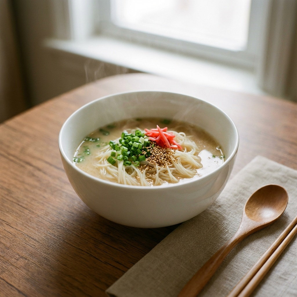豚骨風味噌汁にゅうめん